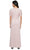 SLNY 9233233 - Glitter Mesh Sheath Gown with Beaded Shoulders Special Occasion Dress