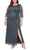 SLNY 9433251 - Quarter Sleeve Plus Evening Dress Mother of the Bride Dresses 14W / Smoke