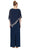 SLNY - Cape Sleeve Sheath Formal Dress 9170329 - 1 pc Deep Navy In Size 14 Available Formal Gowns 14 / Deep Navy