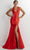 Studio 17 Prom 12890 - Plunging V-Neck Trumpet Prom Gown Prom Dresses 0 / Red