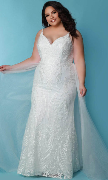 sydney s closet bridal sc5287 sleeveless embroidered <a rel=