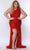 Sydney's Closet JK2303 - Feather Slit Asymmetric Evening Dress Evening Dresses