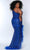 Sydney's Closet JK2303 - Feather Slit Asymmetric Evening Dress Evening Dresses