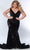 Sydney's Closet JK2308 - V-Neck Velvet Sequin Evening Dress Evening Dresses 10 / Supernova