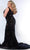 Sydney's Closet JK2308 - V-Neck Velvet Sequin Evening Dress Evening Dresses