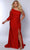 Sydney's Closet JK2410 - One Sleeved Sequin Evening Dress Evening Dresses 10 / Red