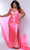 Sydney's Closet JK2413 - V-Neck Detachable Cape Evening Dress Evening Dresses