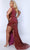 Sydney's Closet JK2415 - Sleeveless High Slit Evening Dress Evening Dresses