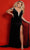 Sydney's Closet JK2420 - Beaded Trim V-Neck Evening Dress Evening Dresses