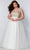 Sydney's Closet SC7309 - Embroidered Sleeveless Prom Gown Prom Dresses 14 / Ivory