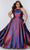 Sydney's Closet SC7334 - Halter Neck A-line Evening Gown Prom Dresses 14 / Prism