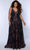 Sydney's Closet SC7367 - Sequin Embellished V-Neck Evening Gown Evening Dresses