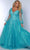 Sydney's Closet SC7373 - Illusion Sleeve Appliqued Prom Dress Prom Dresses