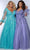 Sydney's Closet SC7373 - Illusion Sleeve Appliqued Prom Dress Prom Dresses