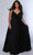 Sydney's Closet SC7375 - Glittered Deep V-Neck Prom Dress Prom Dresses 14 / Black