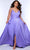 Sydney's Closet SC7375 - Glittered Deep V-Neck Prom Dress Prom Dresses 14 / Lilac