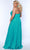 Sydney's Closet SC7375 - Glittered Deep V-Neck Prom Dress Prom Dresses