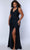 Sydney's Closet SC7376 - Sparkling V-Neck Evening Gown Evening Dresses