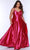 Sydney's Closet SC7380 - Corset Satin A-Line Prom Dress Prom Dresses 14 / Magenta