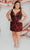 Sydney's Closet SC8121 - Sleeveless V-Neck Cocktail Dress Party Dresses 14 / Burgundy