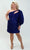 Sydney's Closet SC8133 - Sequined Asymmetric Cocktail Dress Cocktail Dresses 14 / Sapphire