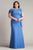 Tadashi Shoji ALG18371LQ - Draped Asymmetric Neck Formal Gown Evening Dresses 14Q / Cadet Blue