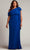 Tadashi Shoji ALG18371LQ - Draped Asymmetric Neck Formal Gown Evening Dresses 14Q / Royal Blue