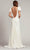 Tadashi Shoji BOS20407LXBR - Open Back Rosette Bridal Gown Wedding Dresses