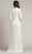 Tadashi Shoji BOS20704LBR - Cascading Drape Sheath Prom Gown Mother Of The Bride Dresses XXL / Ivory