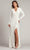 Tadashi Shoji BOS20704LBR - Cascading Drape Sheath Prom Gown Mother Of The Bride Dresses XXL / Ivory