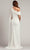 Tadashi Shoji BOS22813LBR - Drape Sleeve Ruched Detailed Wedding Dress Wedding Dresses