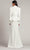 Tadashi Shoji BOS23303LBR - Tuxedo V-Neck Long Gown Wedding Dresses