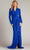 Tadashi Shoji BOS23357L - High Slit Trumpet Gown Mother Of The Bride Dresses XXS / Mystic Blue