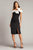 Tadashi Shoji BOS24103M - Draped Bow Asymmetric Formal Dress Holiday Dresses XXS / Black/Ivory