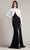 Tadashi Shoji BOS24372L - Nelson Bateau Long-Sleeve Crepe Sheath Gown Evening Dresses