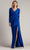 Tadashi Shoji BOS24469L - Draped V-Neck Evening Gown Mother Of The Bride Dresses