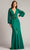 Tadashi Shoji BOS24911L - Bishop Sleeve Gown with Slit Mother of the Bride Dresses