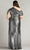 Tadashi Shoji BSJ22037LQ - Metallic Jersey Drape Shoulder Evening Gown Mother of the Bride Dresses