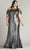 Tadashi Shoji BSJ22037LQ - Metallic Jersey Drape Shoulder Evening Gown Mother of the Bride Dresses