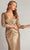 Tadashi Shoji BSJ24131L - Quarter Sleeve Metallic Jersey Formal Gown Mother of the Bride Dresses L / Gold Dust