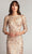 Tadashi Shoji CDP24130L - Floral Embroidered Sheath Gown Mother Of The Bride Dresses