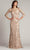 Tadashi Shoji CDP24130L - Floral Embroidered Sheath Gown Mother Of The Bride Dresses