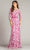 Tadashi Shoji CDP24130L - Floral Embroidered Sheath Gown Mother Of The Bride Dresses