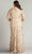 Tadashi Shoji CDP24130LQ - Floral Embroidered Bateau Formal Gown Mother of the Bride Dresses