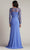 Tadashi Shoji CDV24342L - Illusion Bateau Embroidered Formal Gown Mother Of The Bride Dresses 14 / Lilac