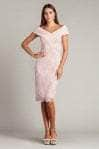 Tadashi Shoji CDY23011M - Pleated Foldover V-Neck Evening Dress Wedding Guest 0 / Rose Quartz