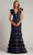 Tadashi Shoji CDY24092L - Rhone Tiered Embroidered Tulle Evening Gown Mother of the Bride Dresses