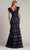 Tadashi Shoji CDY24092L - Rhone Tiered Embroidered Tulle Evening Gown Mother of the Bride Dresses