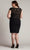 Tadashi Shoji CDY24098MQ - Bateau Embroidered Top Plus Size Formal Dress Semi Formal 22Q / Black/Nude