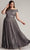 Tadashi Shoji CFC24341LQ - Embroidered Pleated A-Line Evening Gown Mother Of The Bride Dresses